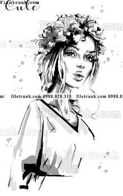 File in trần vector hinh anh style thoi trang nu 1622 (bản gốc 3D) sống động