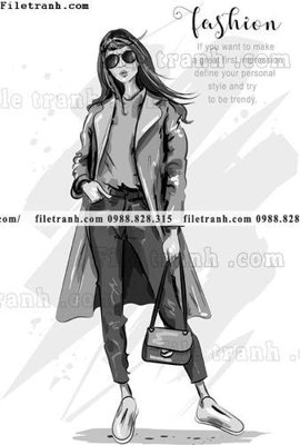 File gốc vector hinh anh thoi trang nu 1509 (phiên bản chuẩn) để in ấn