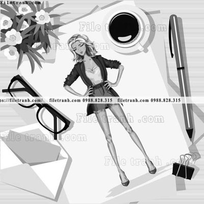 File in ấn vector hinh anh thoi trang nu 1545 (bản gốc) sắc nét