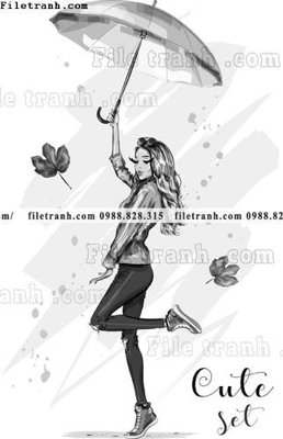 Download file gốc vector hinh anh thoi trang nu 1551 (in mica) trang trí
