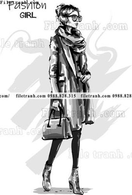 File tranh vector hinh anh thoi trang nu 1592 (ảnh gốc) cho in ấn kỹ thuật số