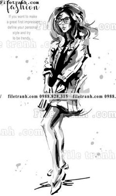 File PSD vector hinh anh thoi trang nu 1596 (gốc) cho in quảng cáo