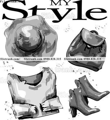 File tranh vector hinh anh thoi trang nu 1604 (gốc) chủ đề tĩnh vật