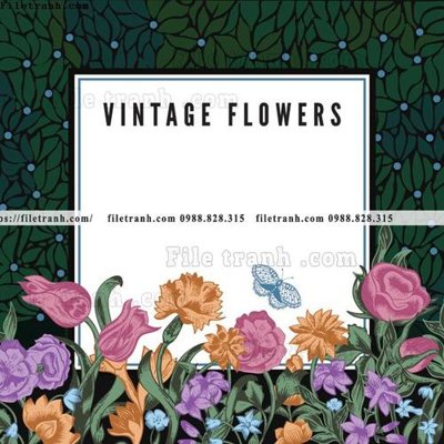 File gốc vector hoa don gian co dien chau au 1547 (phiên bản chuẩn) để in ấn