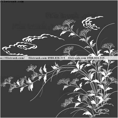File tranh vector hoa va cay nhat ban 1542 (bản gốc) in lụa dán tường