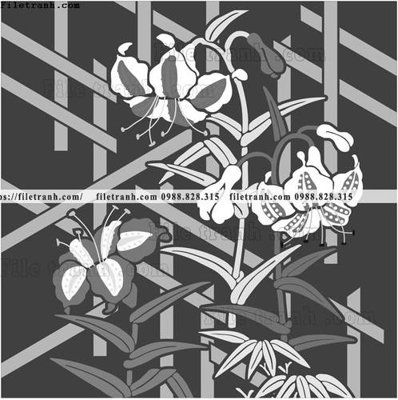File tranh in tráng gương vector hoa va cay nhat ban 1560 (siêu nét)