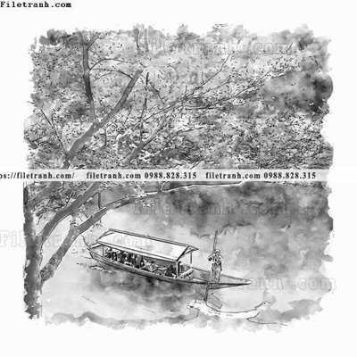 File gốc vector trang tri kien truc the gioi 1510 (in lụa) tranh mã đáo