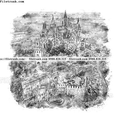 File tranh gốc vector trang tri kien truc the gioi 1536 (sắc nét từng chi tiết)