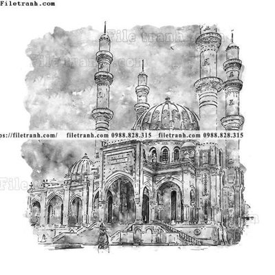 Tải file vector trang tri kien truc the gioi 1565 (ảnh gốc) in gạch 3D