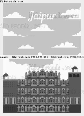 Hình ảnh file gốc in trần nhà vector truu tuong toa nha noi tieng 1505