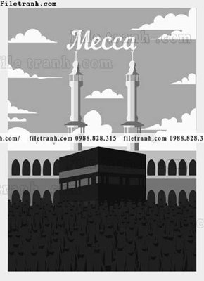 Tải file vector truu tuong toa nha noi tieng 1510 (gốc) in tranh tráng gương