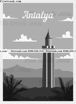 Download file gốc vector truu tuong toa nha noi tieng 1516 (in lụa) cao cấp