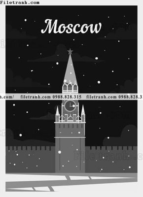 File gốc vector truu tuong toa nha noi tieng 1537 (in lụa) tranh mã đáo