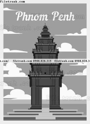 File PSD vector truu tuong toa nha noi tieng 1542 (bản gốc) cho nhà in