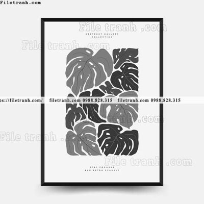 Ảnh gốc vector truu tuong ve hoa va cay 1519 (độ nét cao) in mica