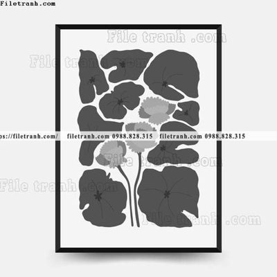 File tranh ảnh gốc vector truu tuong ve hoa va cay 1527 dùng cho in khổ lớn