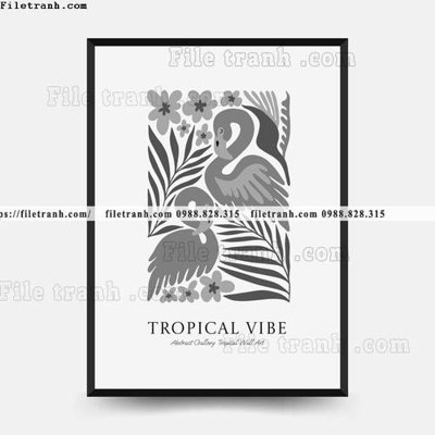 File gốc vector truu tuong ve hoa va cay 1544 (in lụa) tranh thuận buồm