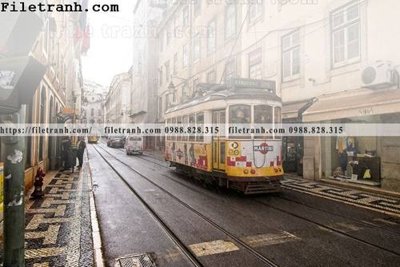 File gốc xe dien co dien duong pho 106 (trang trí) cho phòng khách